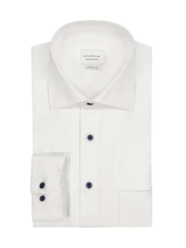 Levně Eterna, Košile s drobným vzorem, comfort fit Bílá