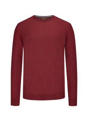 Merino wool sweater with elbow patches 