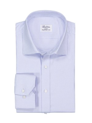 Twill shirt with houndstooth pattern