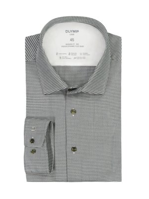 Luxor, Modern Fit shirt with pepita pattern, 24/Seven Dynamic Flex Shirt
