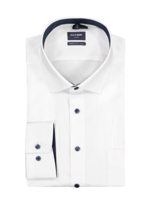 Single colour shirt, Luxor, Modern Fit, Tall, with trim