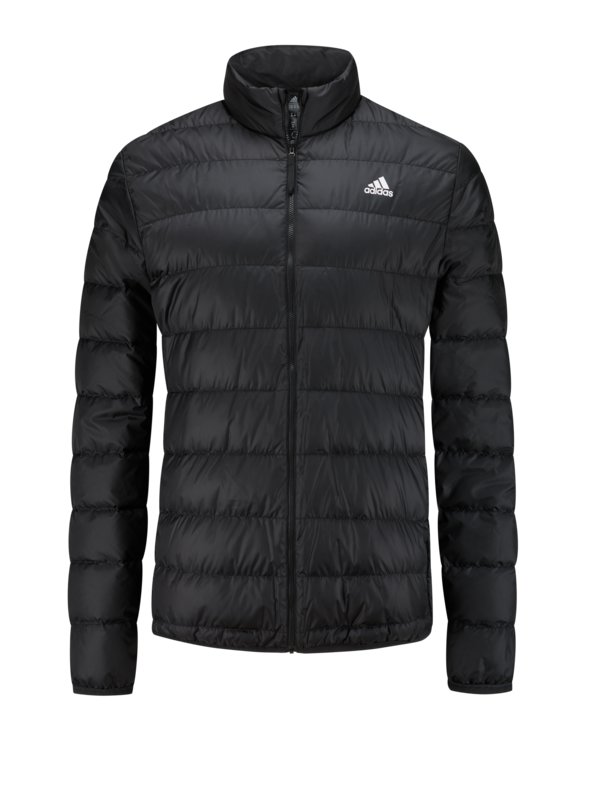 Levně Adidas, Prošívaná bunda s prachovým peřím Černá