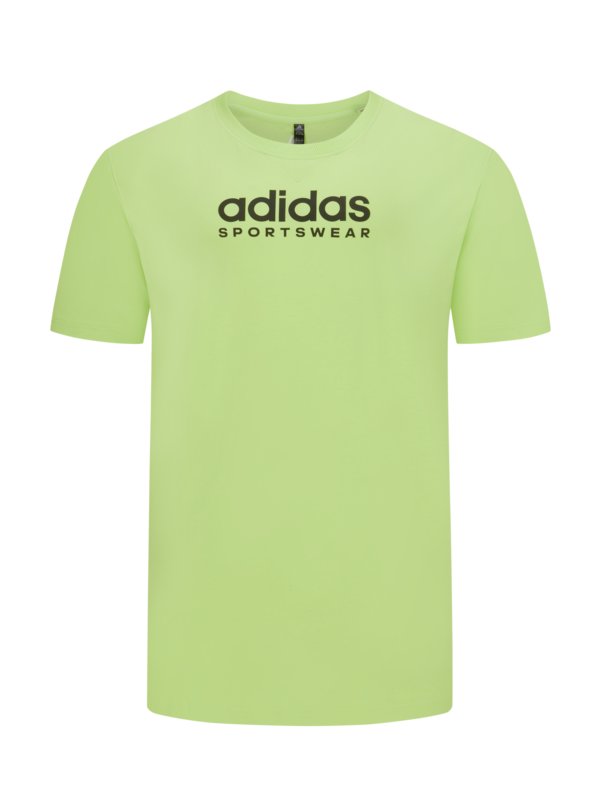 Levně Adidas, Tričko s potiskem loga, extra dlouhé Zelené Jablko