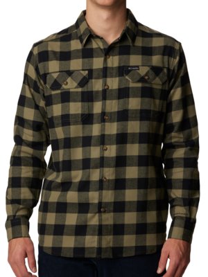 Shirt-with-check-pattern-and-stretch,-Regular-Fit