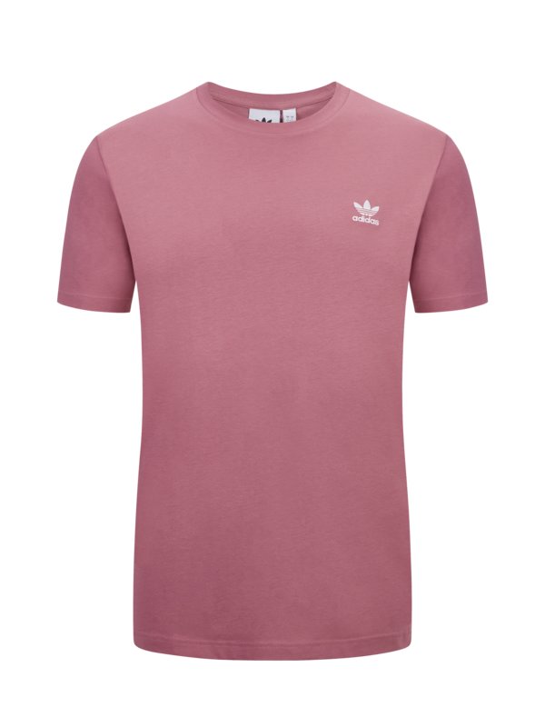 Levně Adidas, Tričko s vyšitým logem Růžová