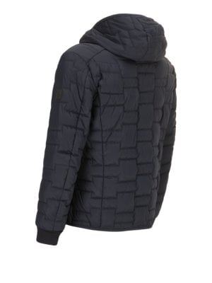 Quilted jacket with hood, water-repellent 