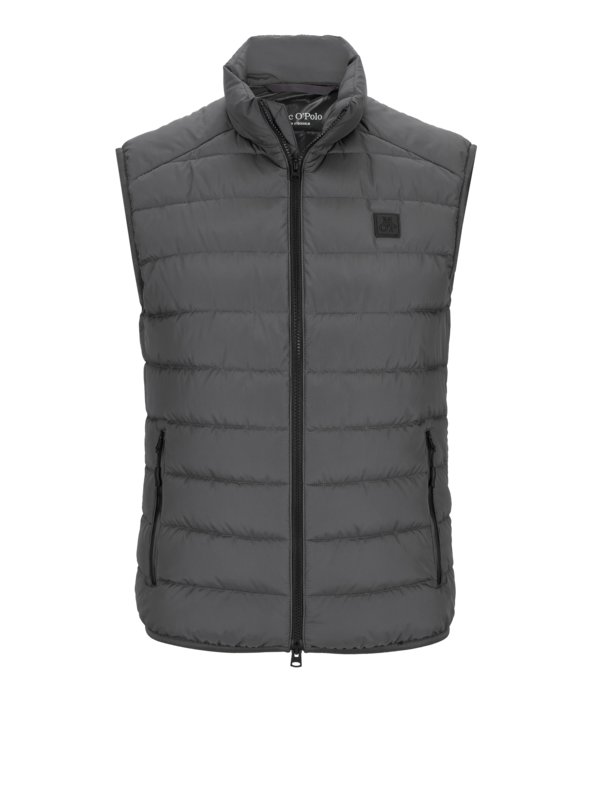 Levně Marc O'Polo, Prošívaná vesta z recyklovaného materiálu, vodoodpudivá Grey