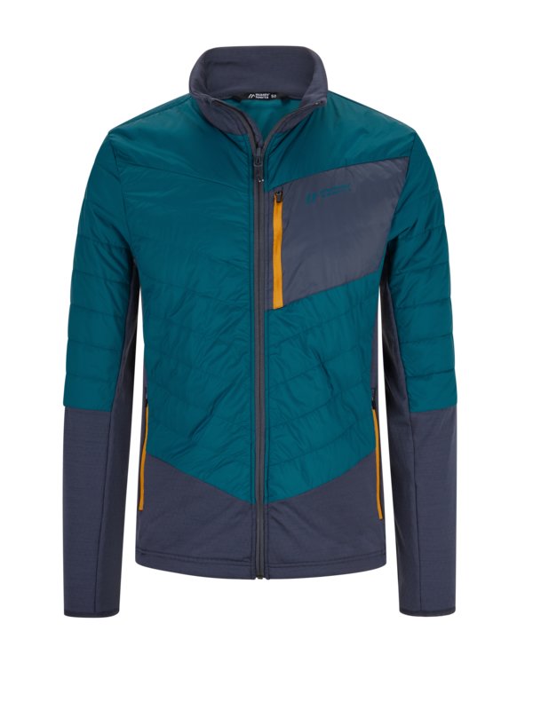 Levně Maier Sports, Funkční bunda s prošívaným vzorem a potiskem značky Modrá