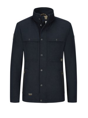 Casual jacket with wool, Wool Blend 