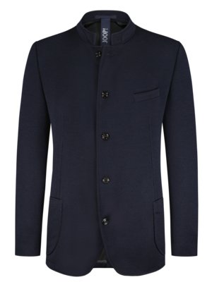 Unlined jersey jacket with standing collar