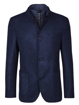 Jersey jacket with standing collar 