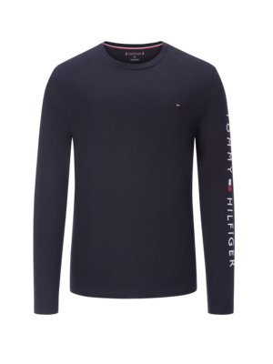 Long-sleeved top with embroidered logo on the sleeve and chest