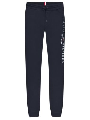 Jogging bottoms with embroidered logo on the leg 