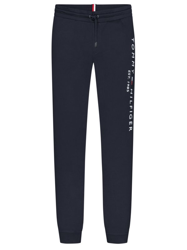 Levně Tommy Hilfiger, Sportovní kalhoty s výšivkou loga na nohavici NámořnickáModrá