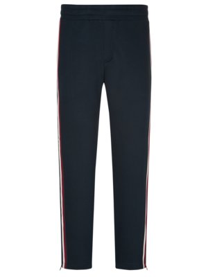 Jogging bottoms in a cotton blend with side stripes