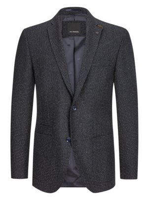 Blazer with pepita pattern and elbow patches