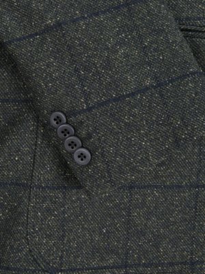 Blazer with check pattern and elbow patches
