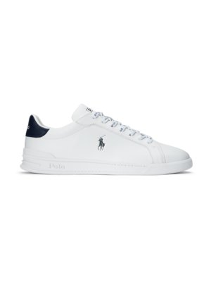 Leather sneakers Heritage Court II with engraved polo rider
