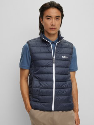 Lightweight quilted gilet with logo print 