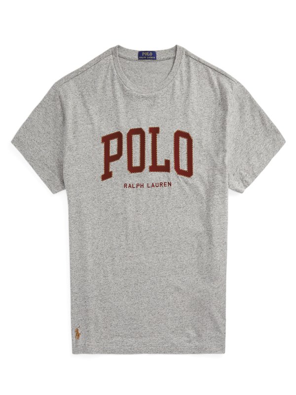 Levně Polo Ralph Lauren, Jemné tričko z bavlny s vyšitou značkou na straně předního dílu Grey