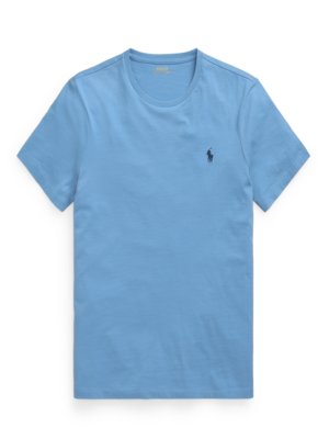 Cotton T-shirt with embroidered polo rider