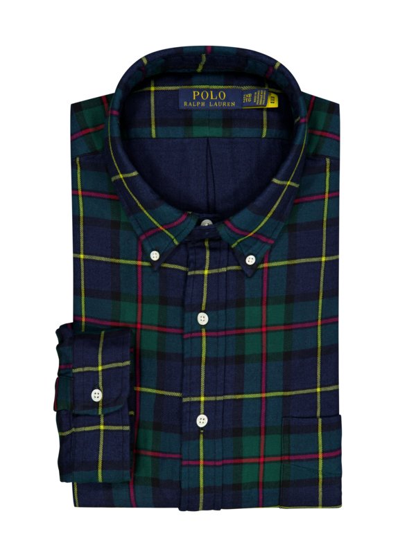 Polo Ralph Lauren, Košile se vzorem okenní káro a límečkem Button-Down Zelená 4XL