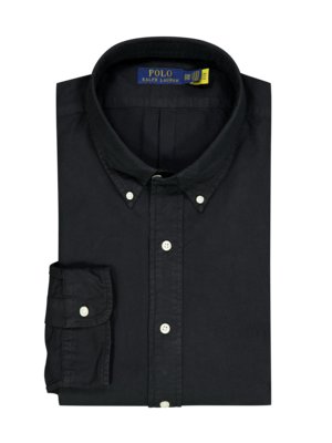 Cotton shirt with button-down collar 