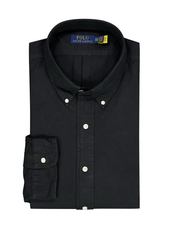 Levně Polo Ralph Lauren, Bavlněná košile s propínacím (button-down) límečkem kent Černá