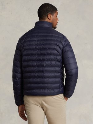 Quilted jacket with embroidered logo on the chest