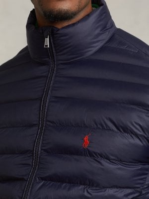 Quilted jacket with embroidered logo on the chest