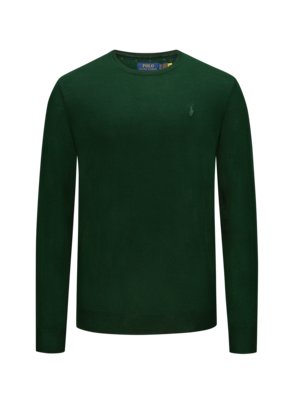 Round-neck sweater in merino wool 