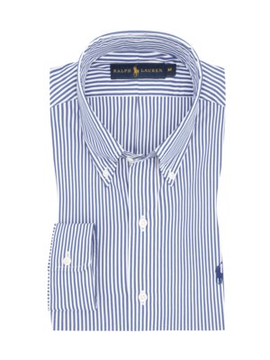 Shirt with striped pattern and stretch, Classic Fit 
