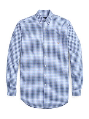 Shirt in Oxford fabric with checked pattern