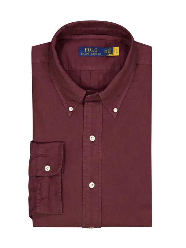 Levně Polo Ralph Lauren, Košile z materiálu Oxford Bourdeaux