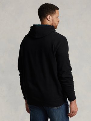 Hoodie with large embroidered logo