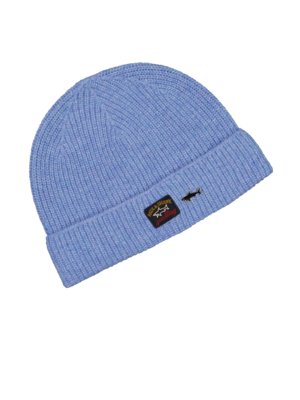 Knitted hat with logo pin 