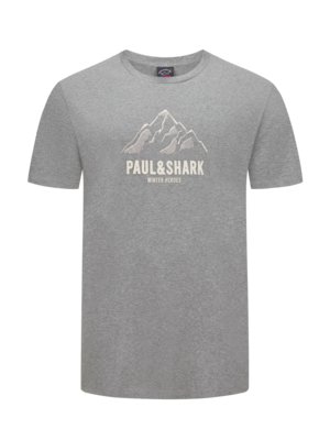 Cotton T-shirt with mountain print