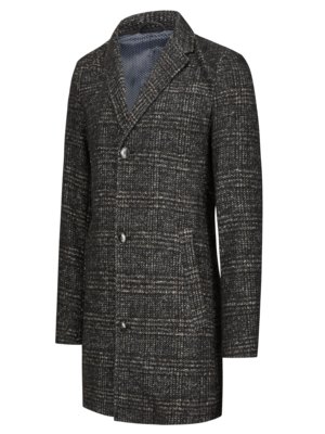 Vlněný kabát s vyjímatelnou vložkou s kapucí