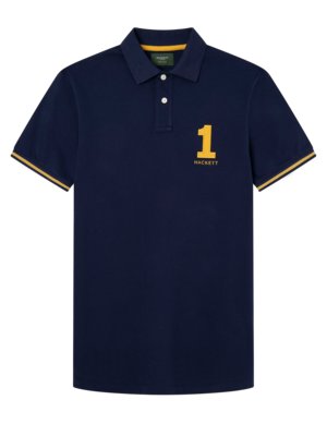Polo shirt with label embroidery