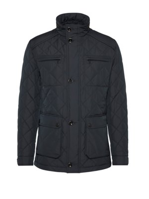 Quilted jacket with standing collar 