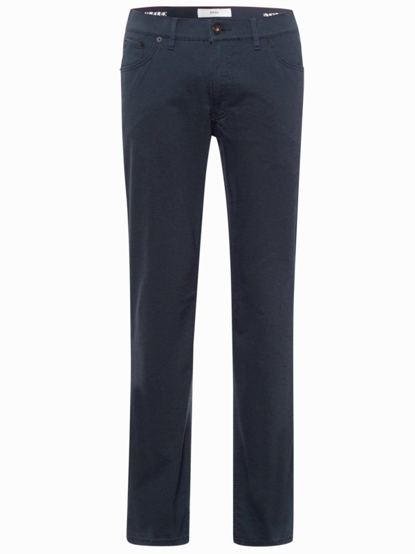 Levně Brax, Bavlněné kalhoty s pěti kapsami a jemným vzorem, Hi Flex Modrá
