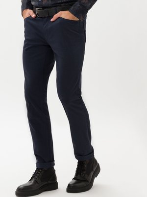 Spodnie-bawełniane-5-pocket-z-filigranowym-wzorem,-Hi-Flex
