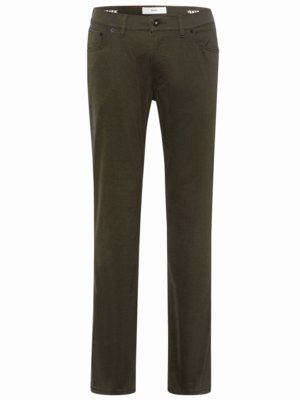 Five-pocket cotton trousers with delicate pattern, Hi-Flex