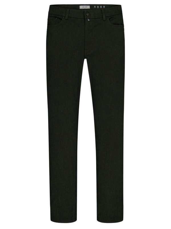 Pierre Cardin, Bavlněné kalhoty s pěti kapsami a jemným vzorem Tmavě Zelená 31