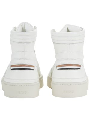 High-top sneakers in smooth leather