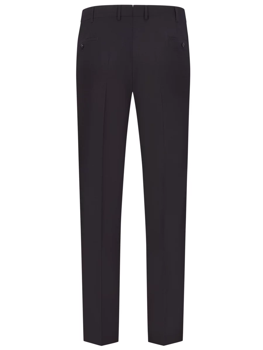 Slim-Fit Pure Wool Evening Pant Black - Calibre Menswear