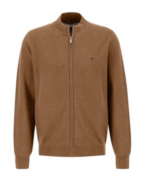 Cardigan with small logo on the chest, extra long 