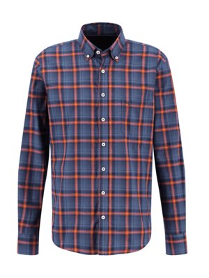 Flannel shirt with windowpane check, super soft cotton 