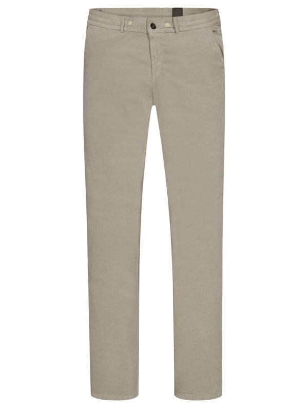 Levně G1920, Manšestrové kalhoty s elastickým pasem a podílem streče Béžová