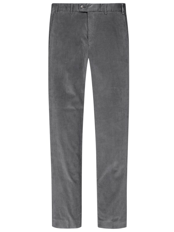 Levně Hiltl, Manšestrové kalhoty Parma s podílem strečových vláken, regular fit Grey